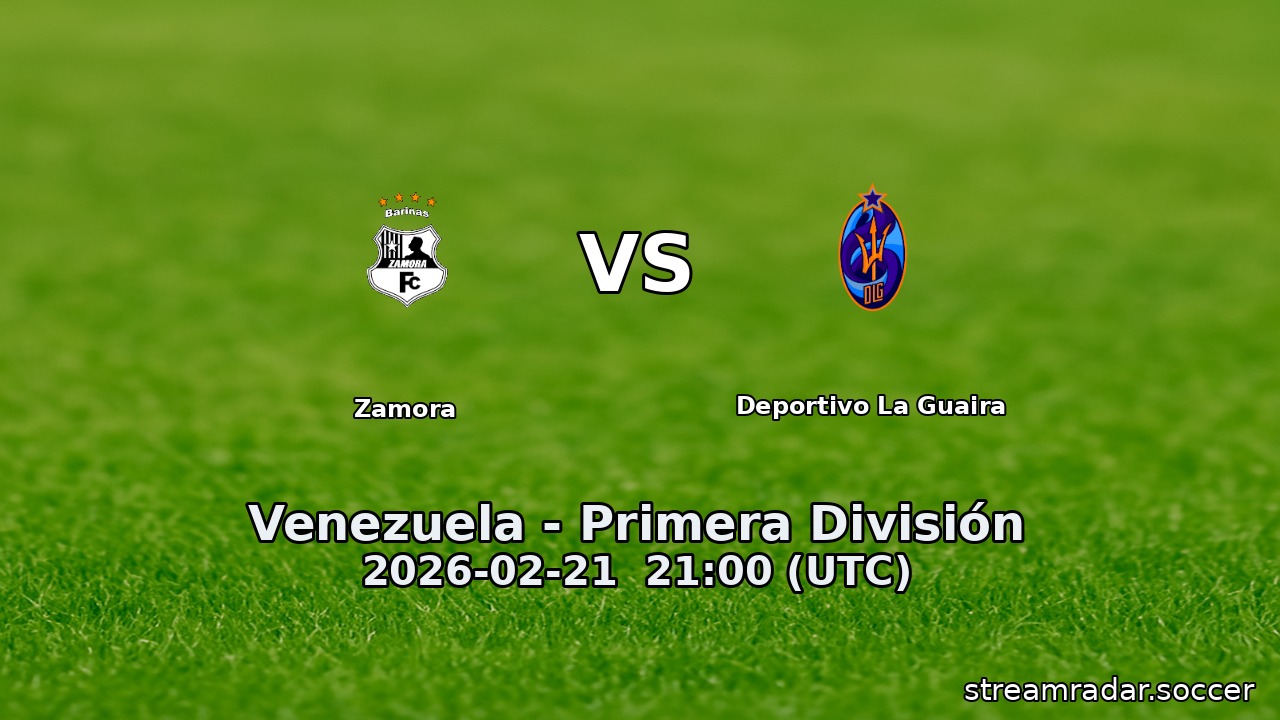 Zamora vs Deportivo La Guaira
