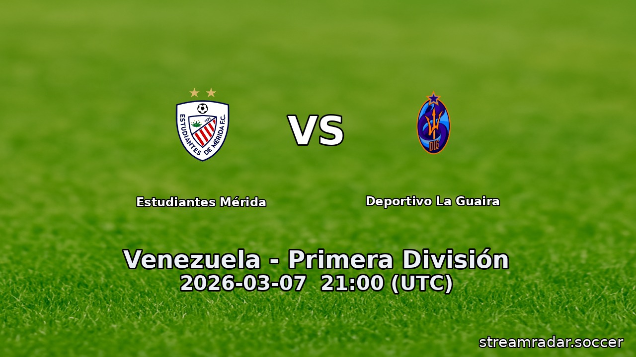 Estudiantes Mérida vs Deportivo La Guaira