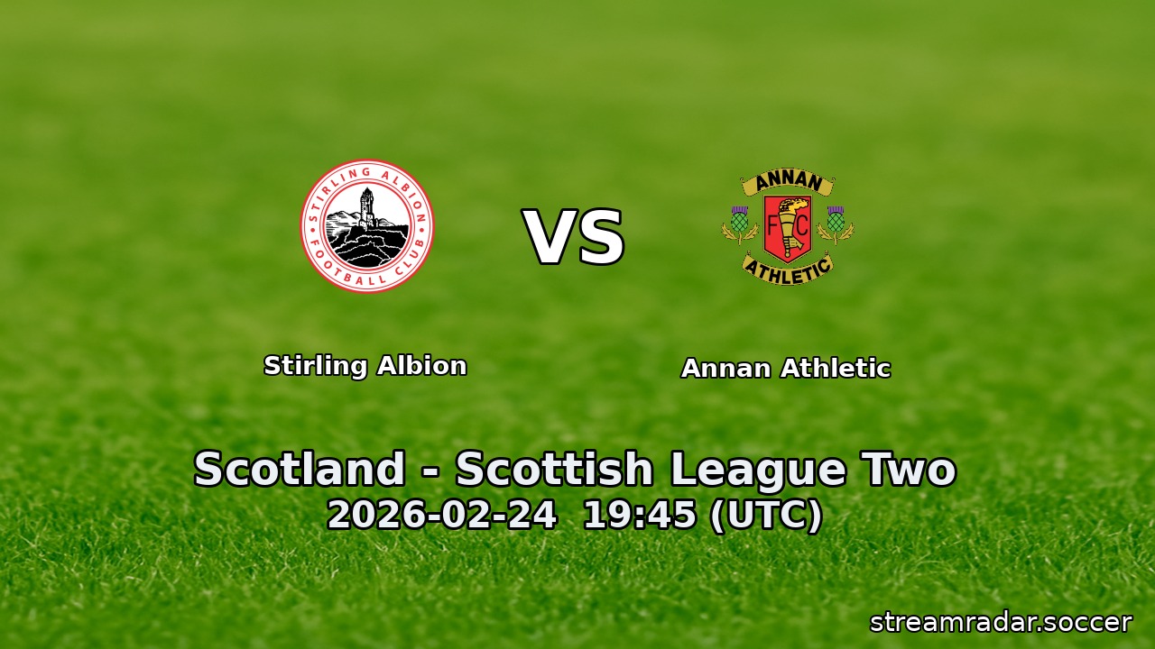 Stirling Albion vs Annan Athletic