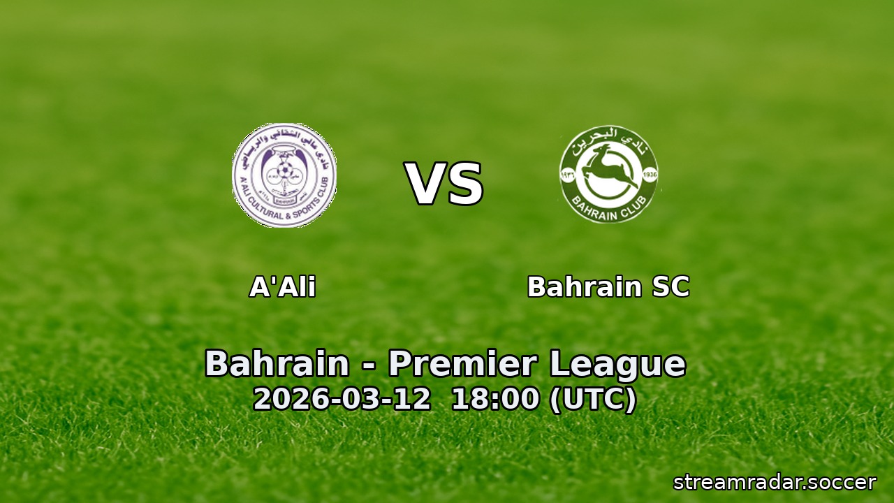 A'Ali vs Bahrain SC