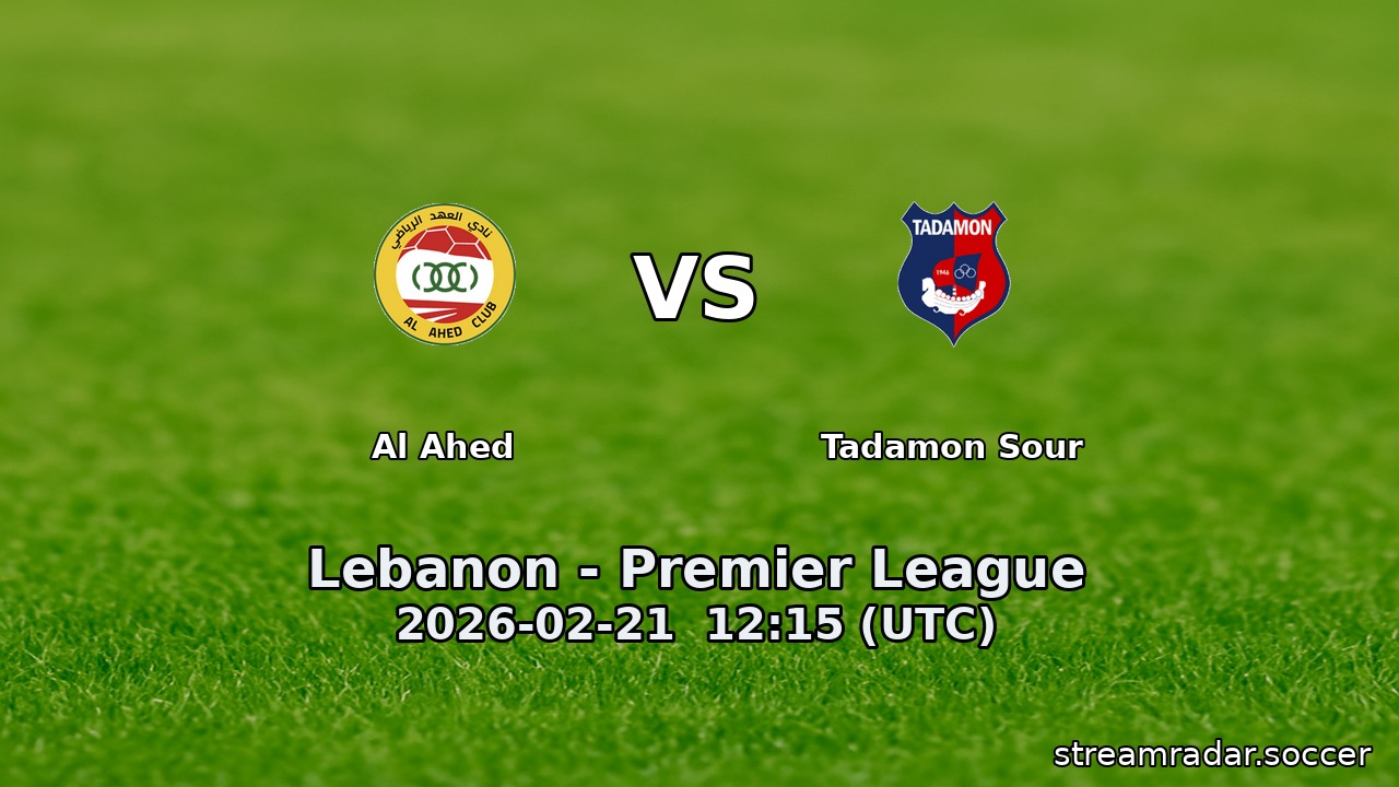 Al Ahed vs Tadamon Sour