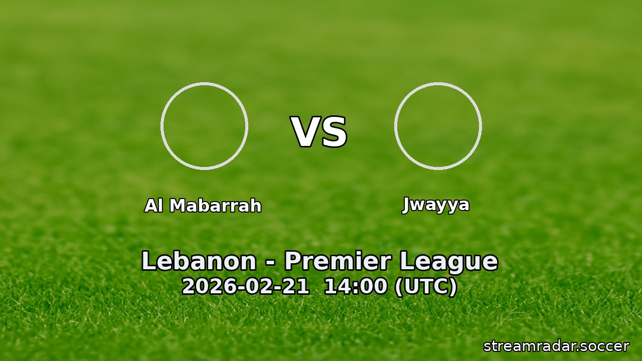 Al Mabarrah vs Jwayya