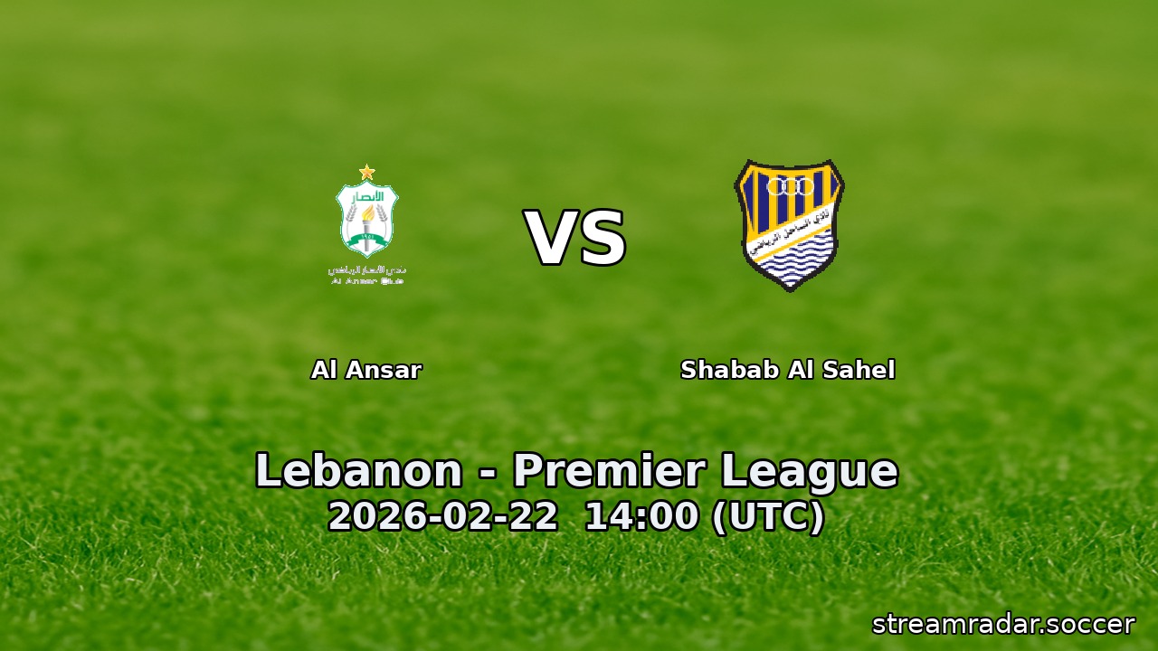 Al Ansar vs Shabab Al Sahel