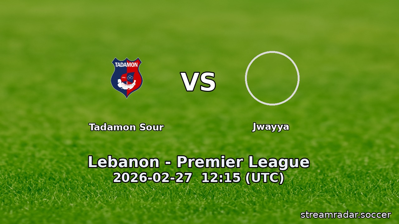 Tadamon Sour vs Jwayya