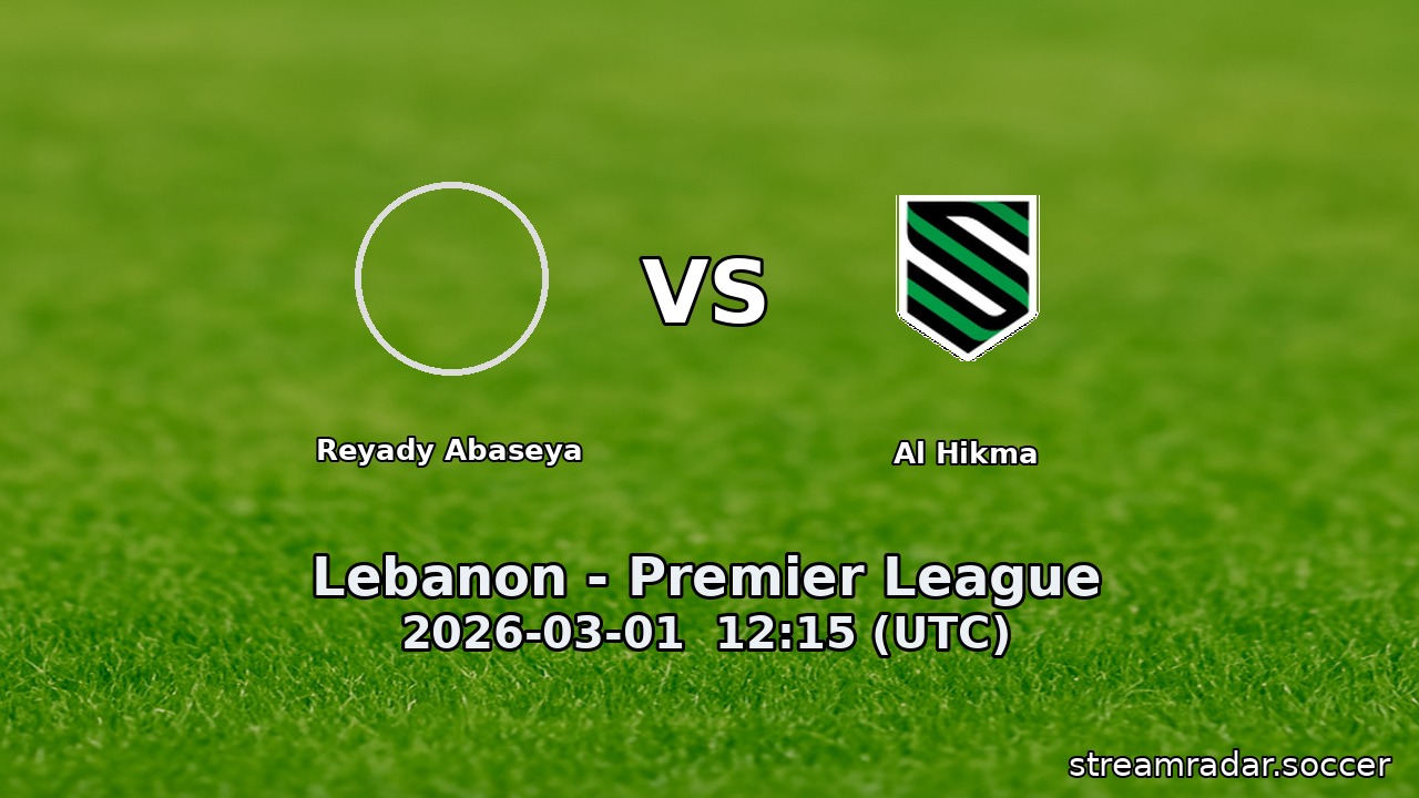 Reyady Abaseya vs Al Hikma