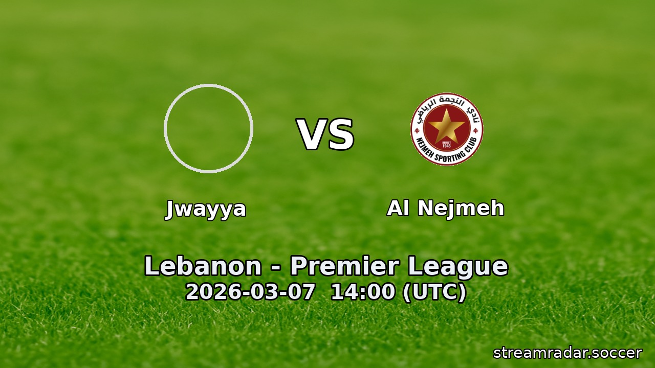 Jwayya vs Al Nejmeh