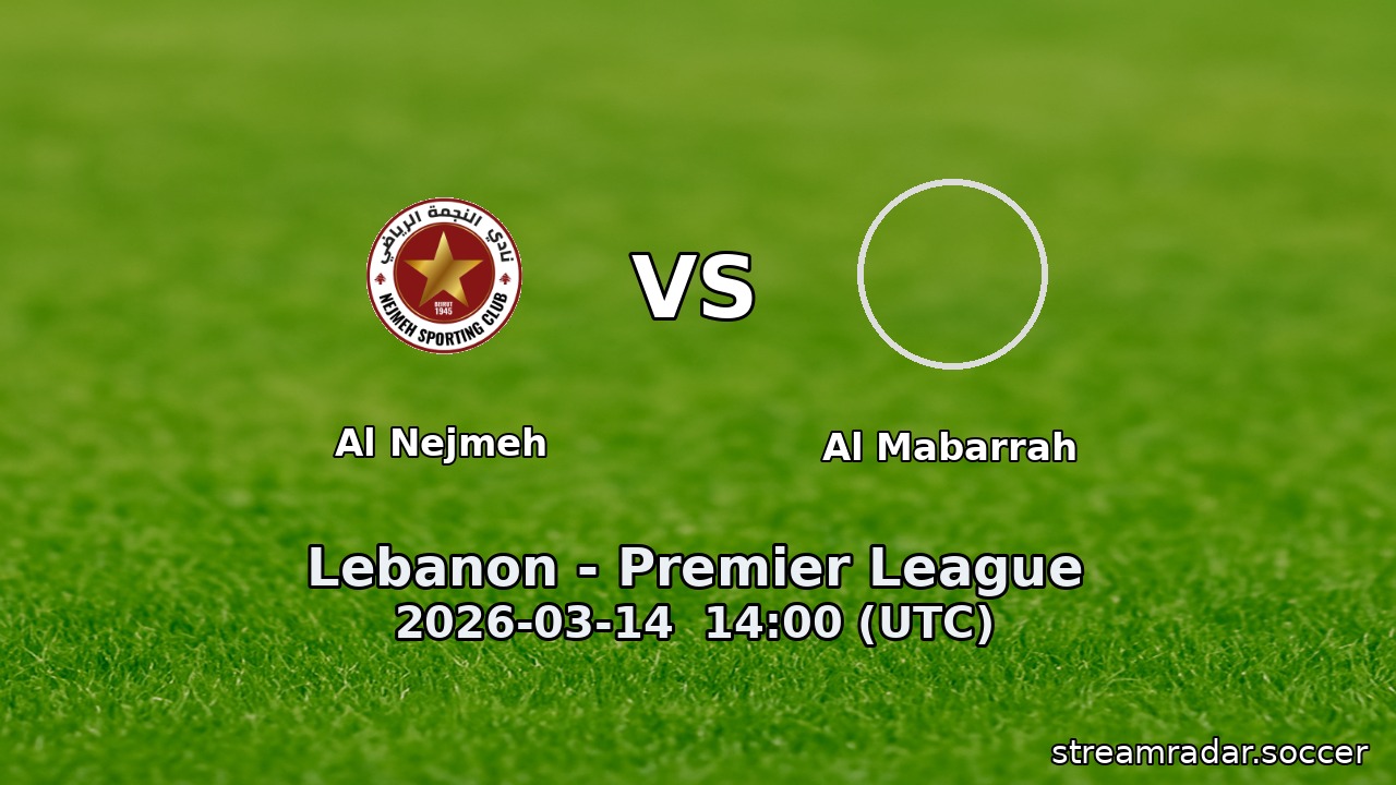 Al Nejmeh vs Al Mabarrah