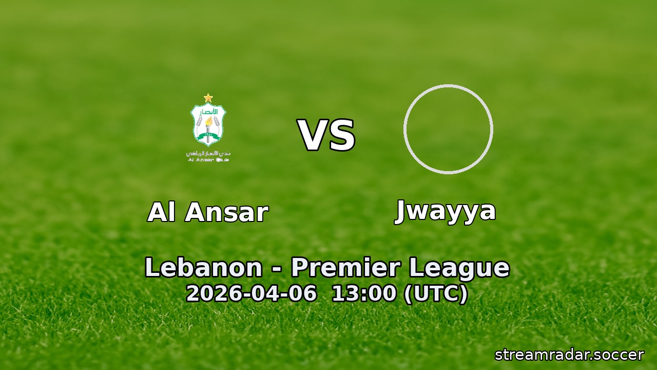 Al Ansar vs Jwayya
