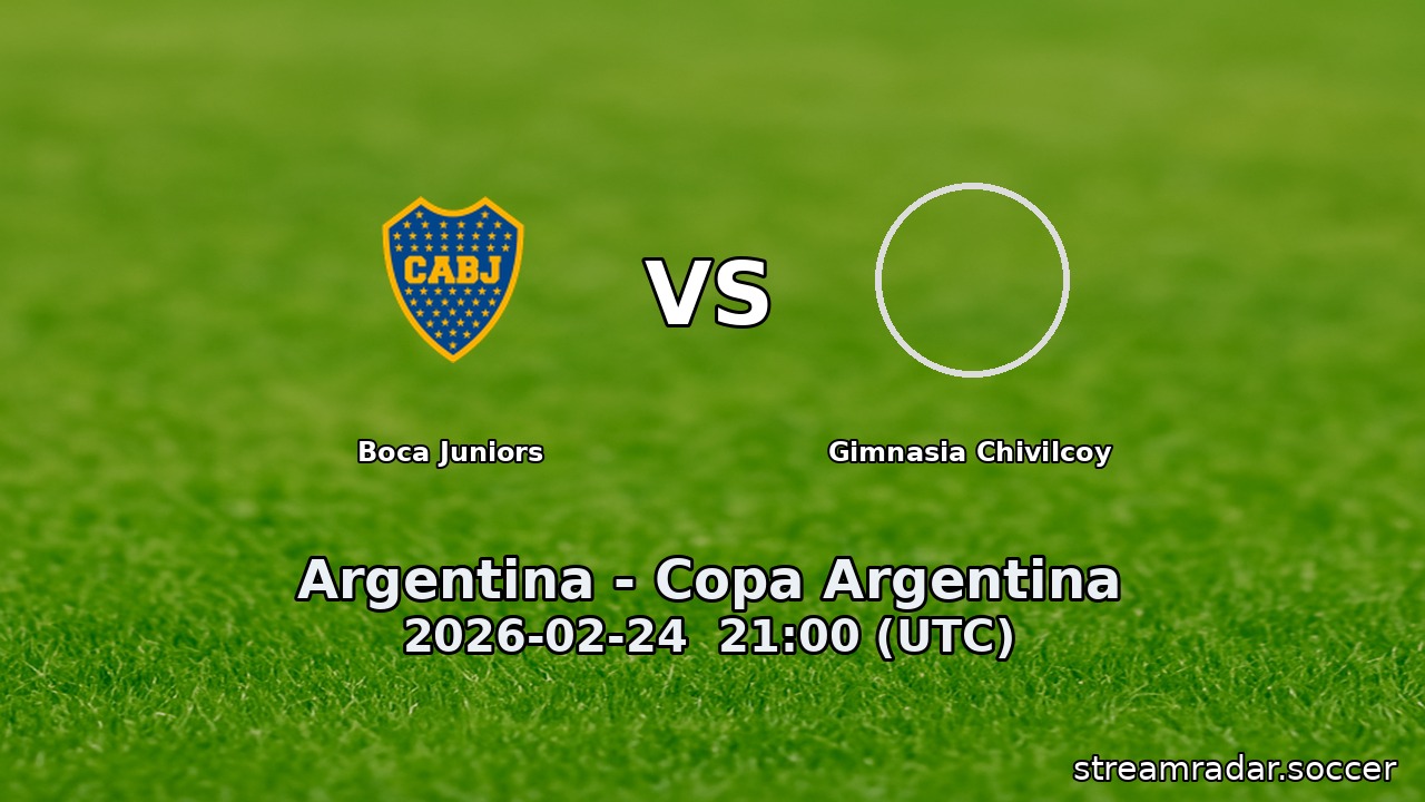 Boca Juniors vs Gimnasia Chivilcoy