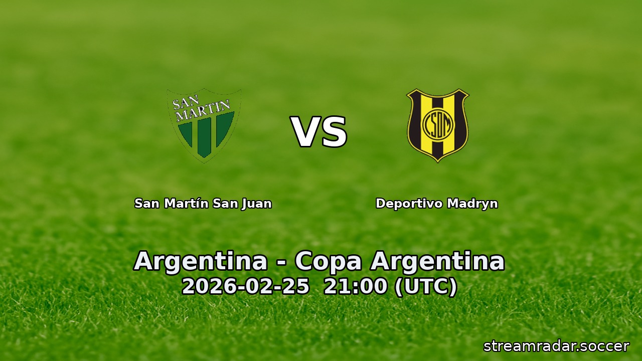 San Martín San Juan vs Deportivo Madryn
