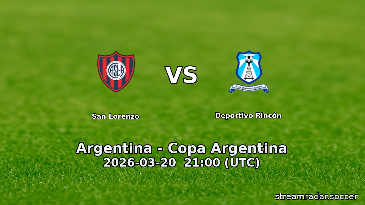 San Lorenzo vs Deportivo Rincón