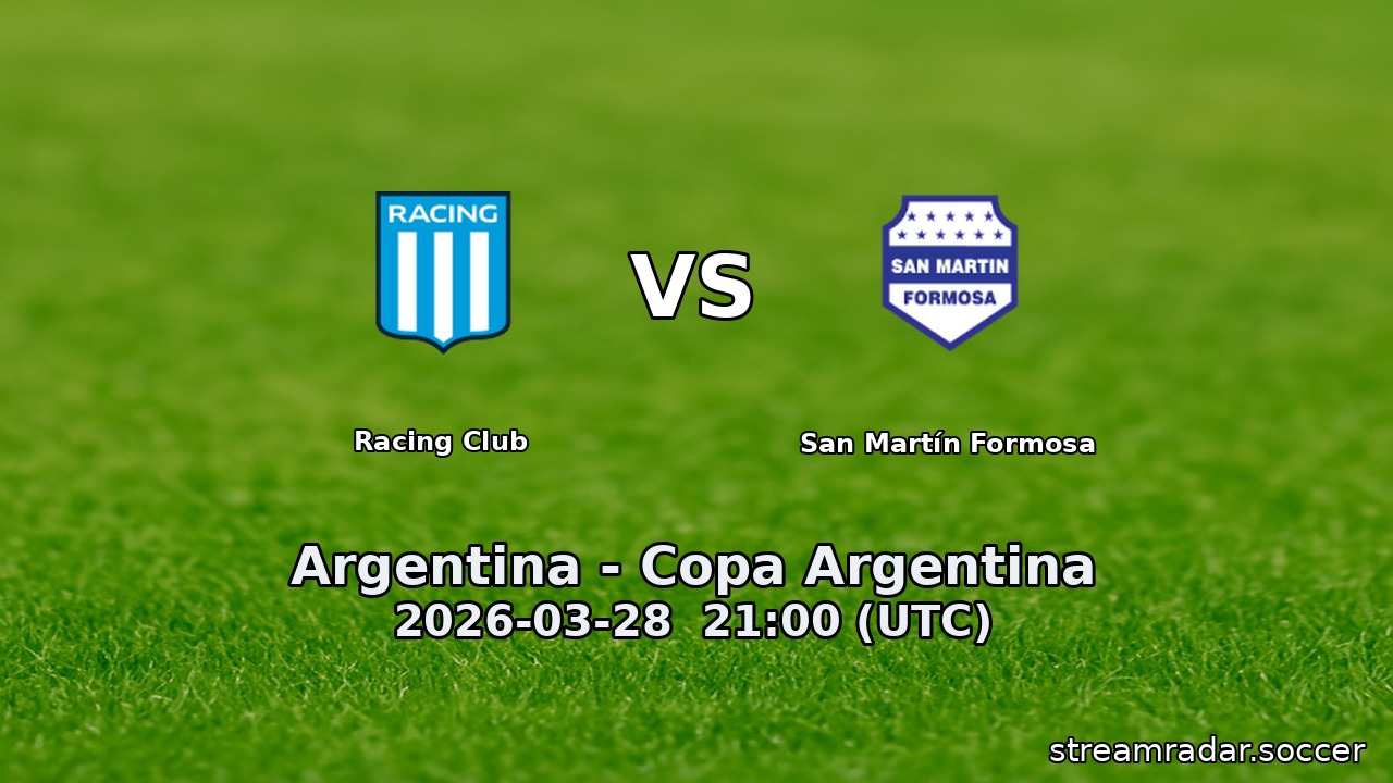 Racing Club vs San Martín Formosa