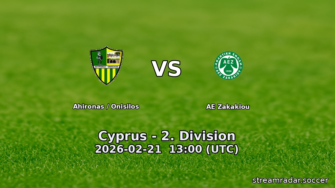 Ahironas / Onisilos vs AE Zakakiou