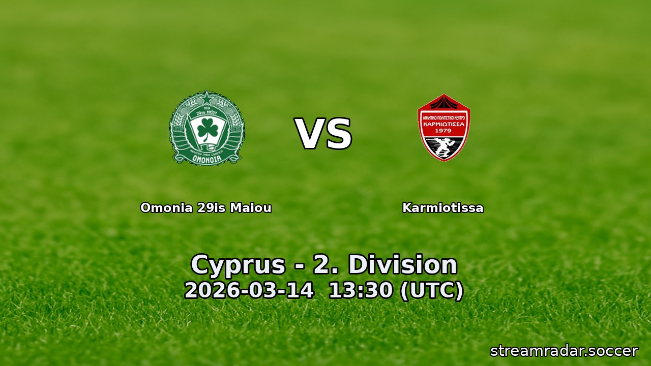 Omonia 29is Maiou vs Karmiotissa