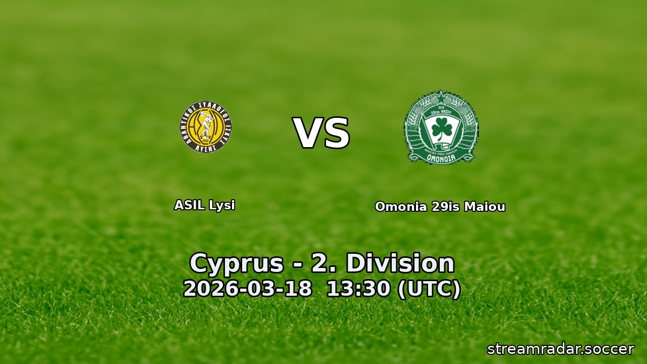 ASIL Lysi vs Omonia 29is Maiou