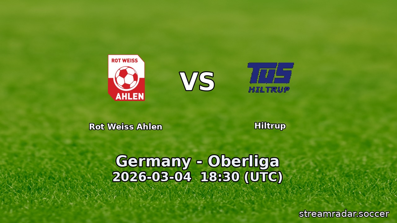 Rot Weiss Ahlen vs Hiltrup