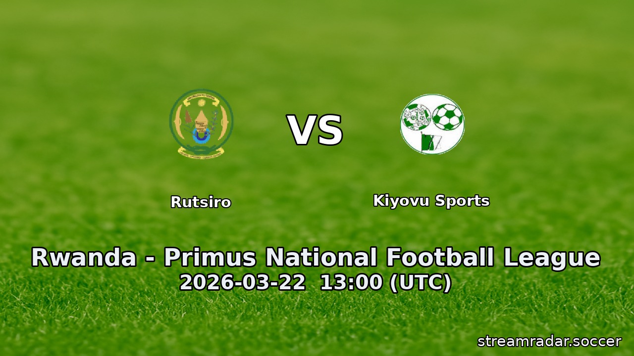 Rutsiro vs Kiyovu Sports