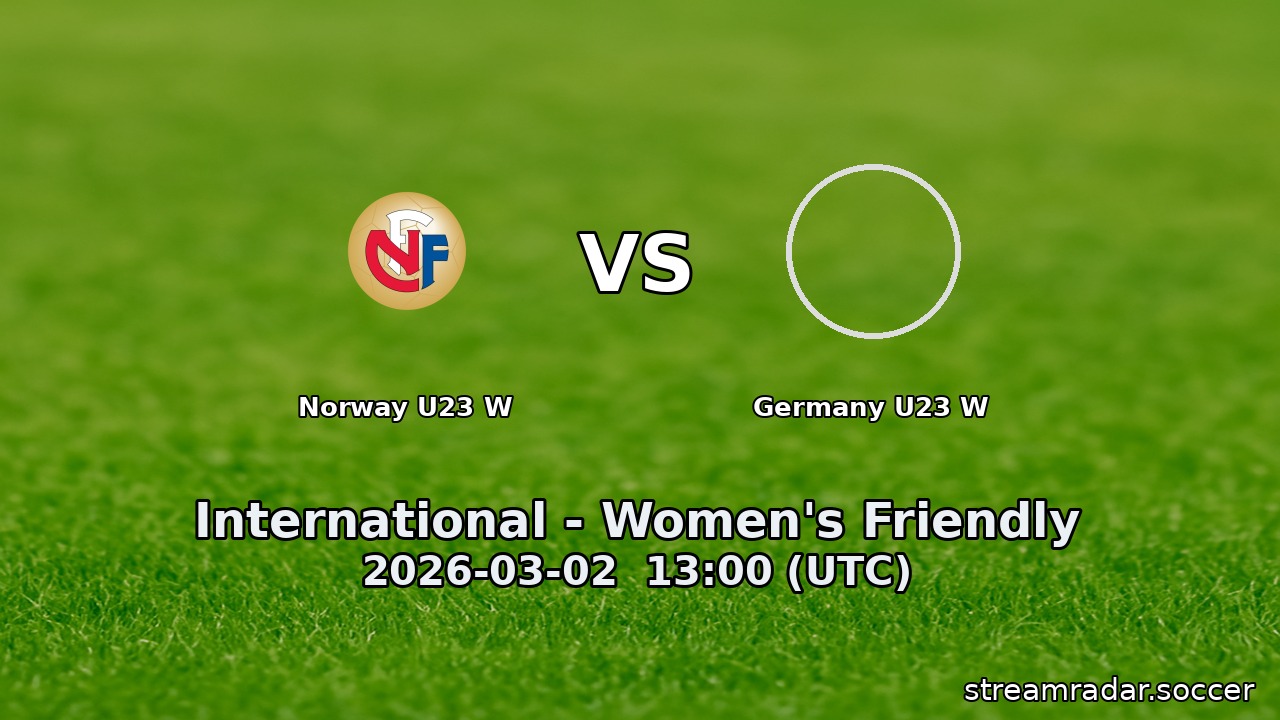 Norway U23 W vs Germany U23 W