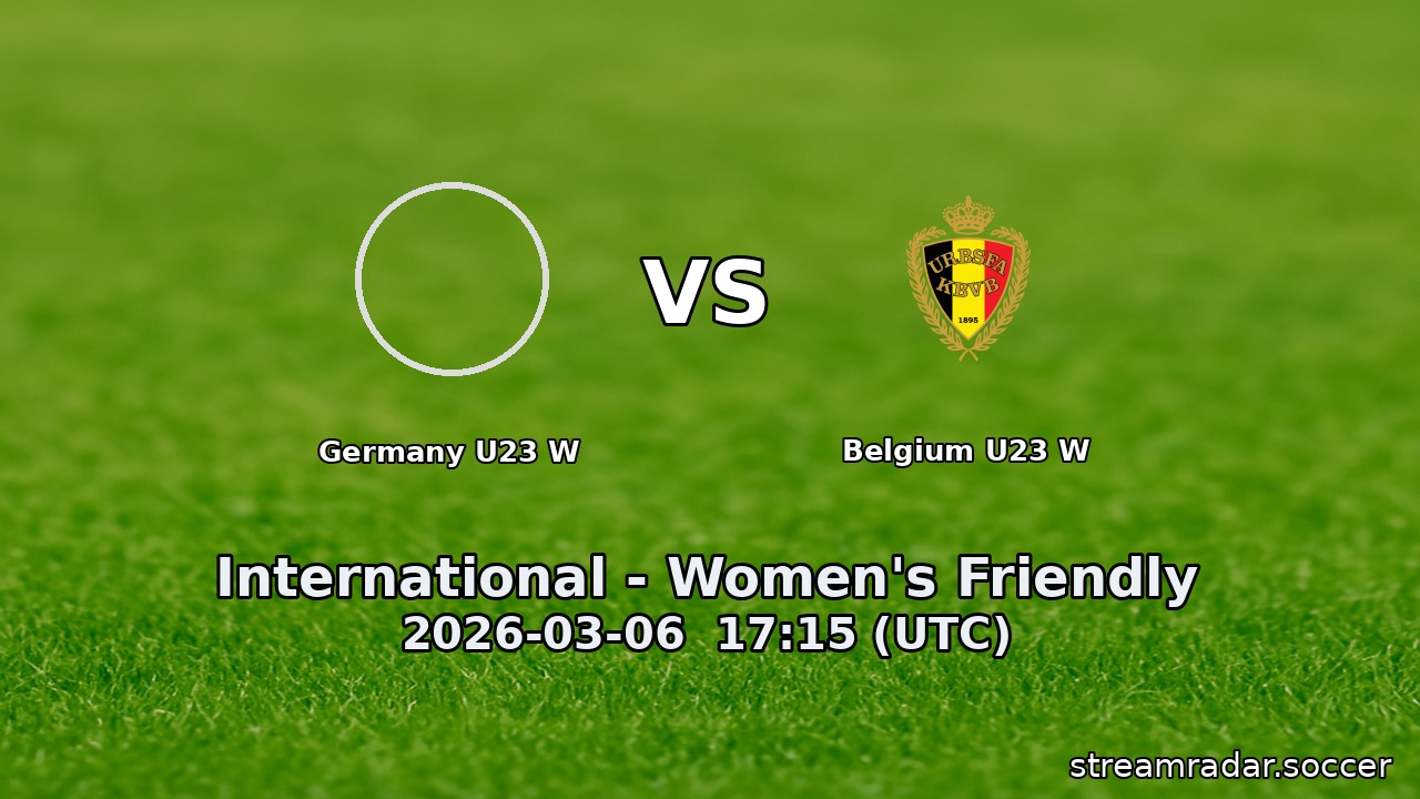 Germany U23 W vs Belgium U23 W