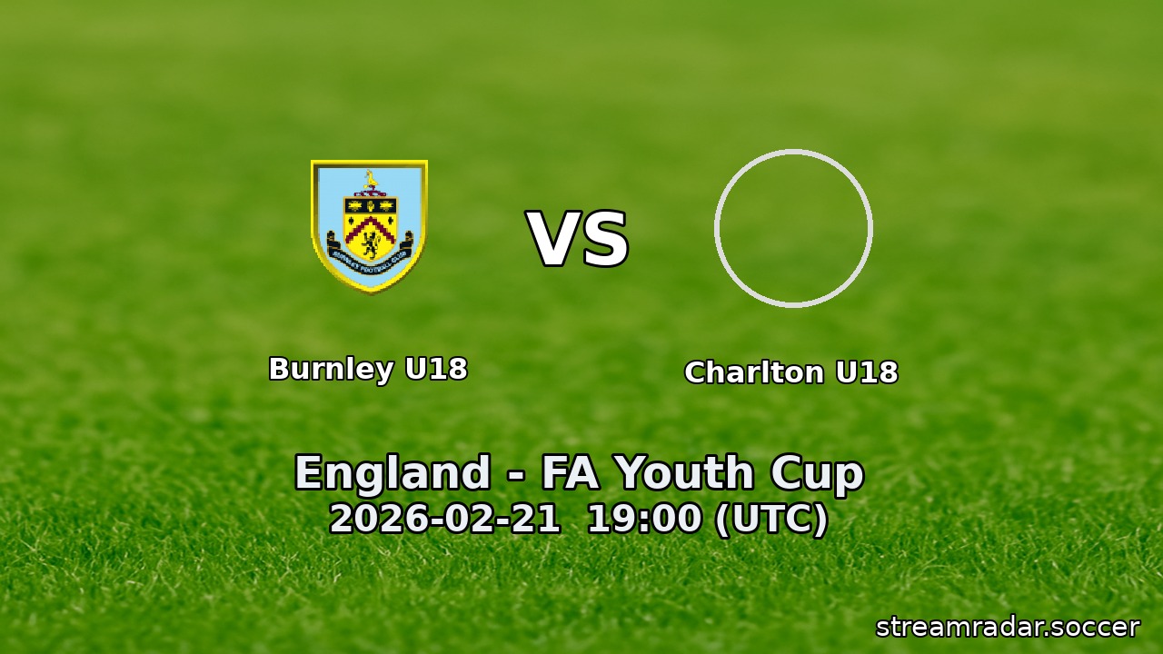 Burnley U18 vs Charlton U18