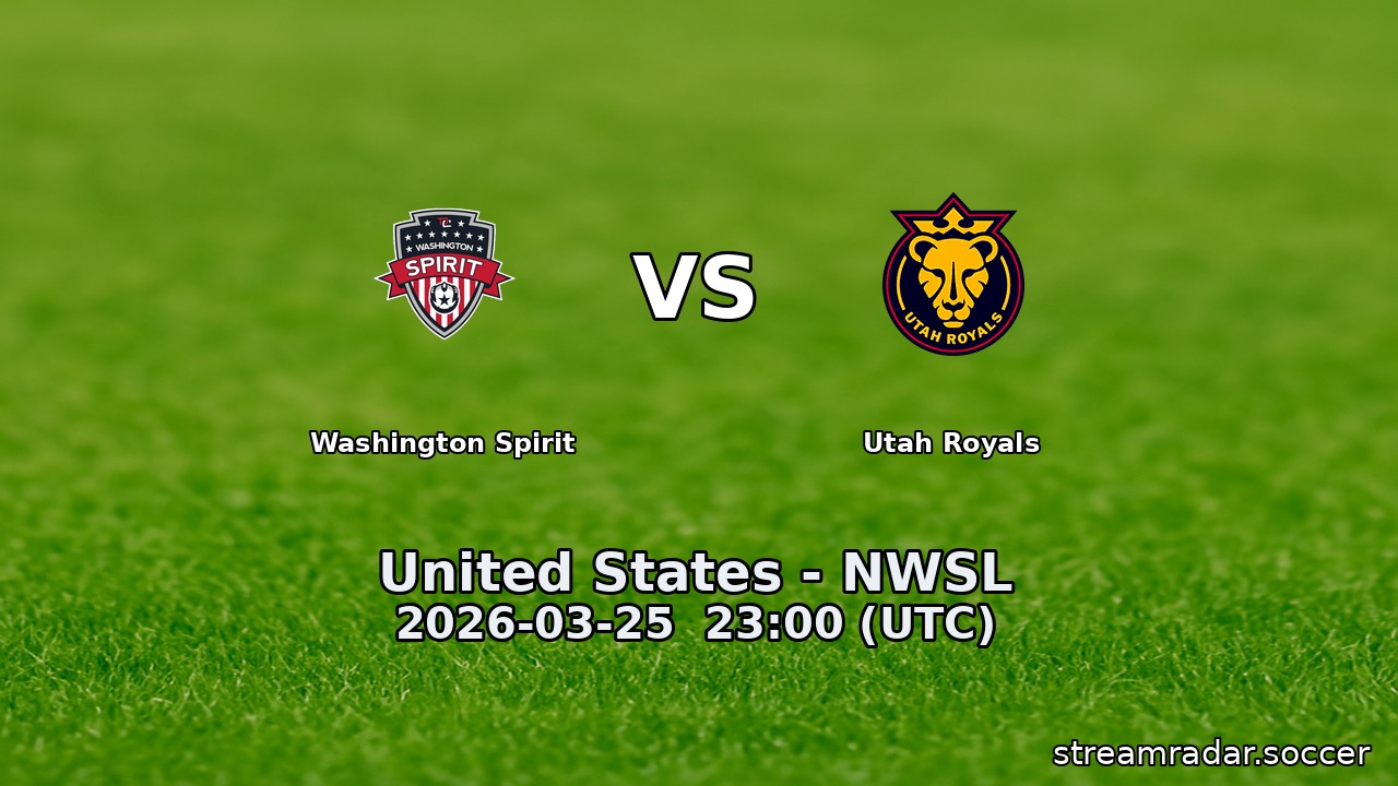 Washington Spirit vs Utah Royals