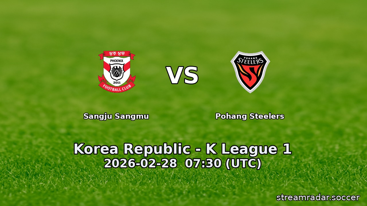 Sangju Sangmu vs Pohang Steelers