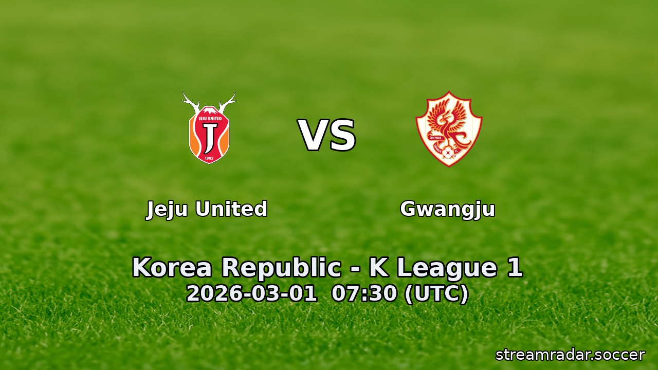 Jeju United vs Gwangju
