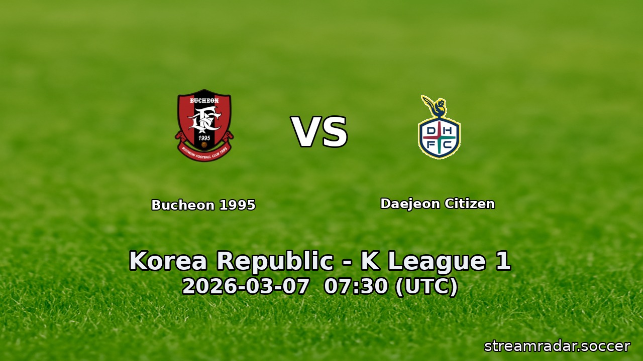Bucheon 1995 vs Daejeon Citizen
