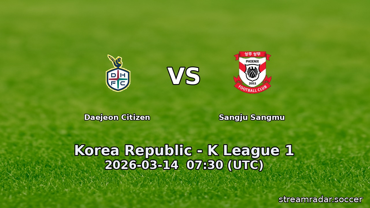 Daejeon Citizen vs Sangju Sangmu