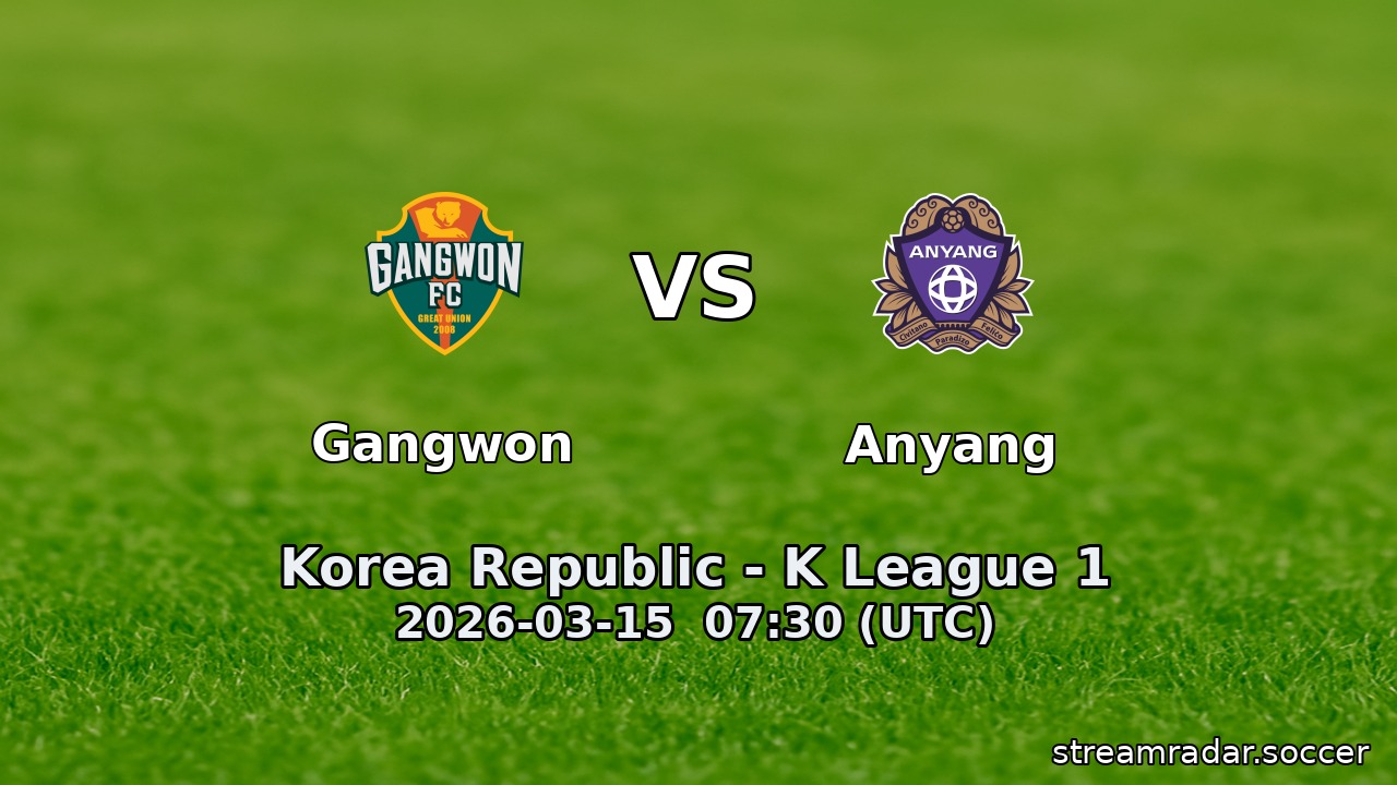 Gangwon vs Anyang