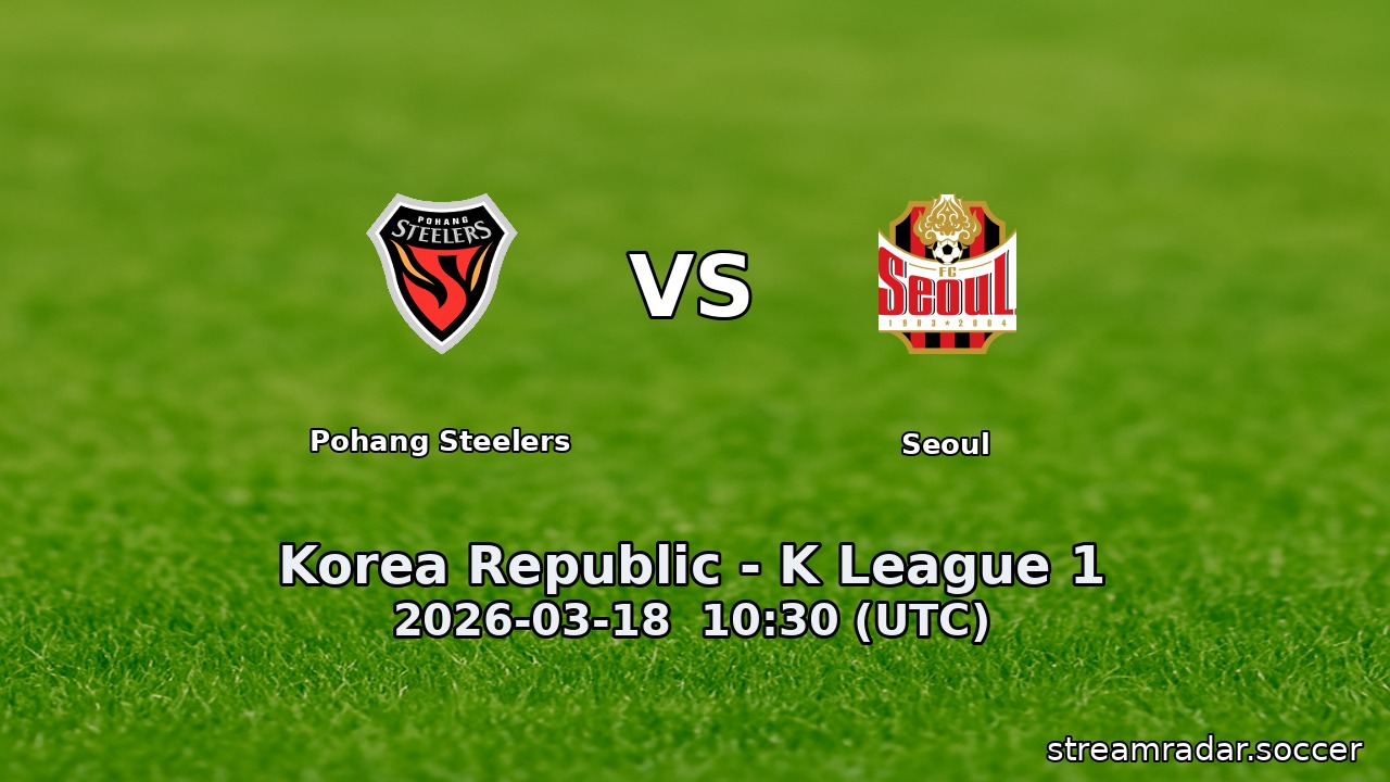 Pohang Steelers vs Seoul