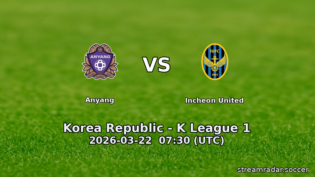 Anyang vs Incheon United