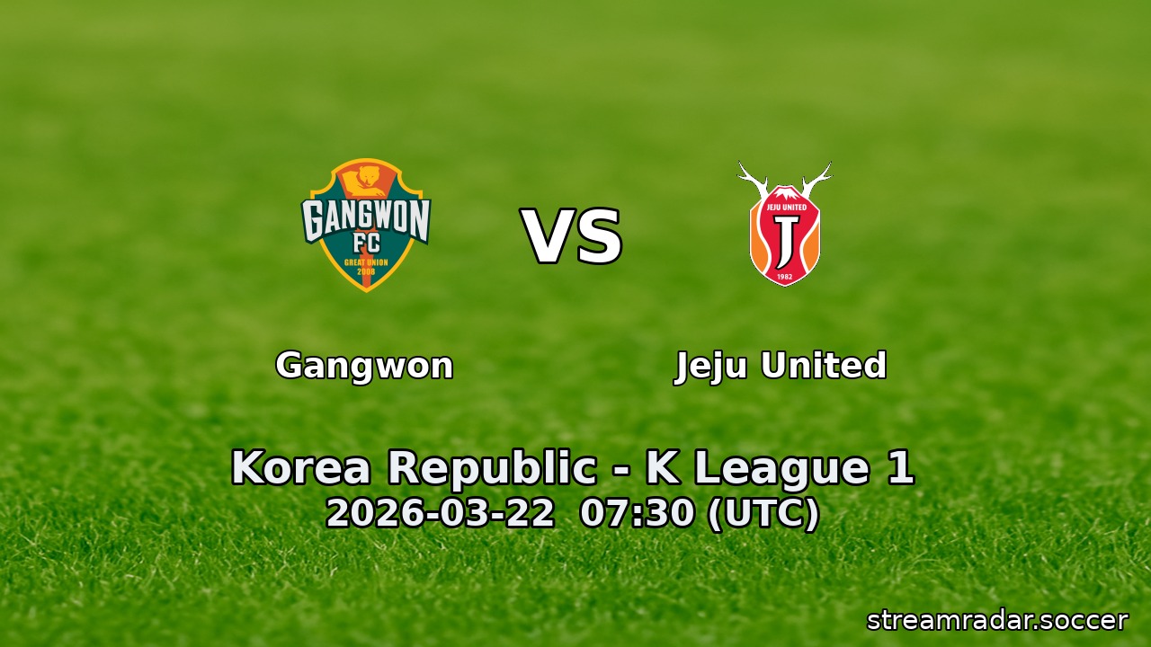 Gangwon vs Jeju United