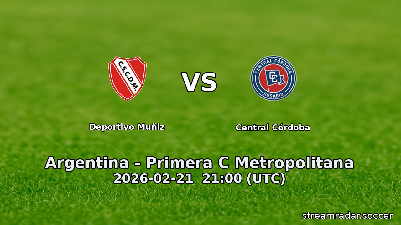 Deportivo Muñiz vs Central Córdoba