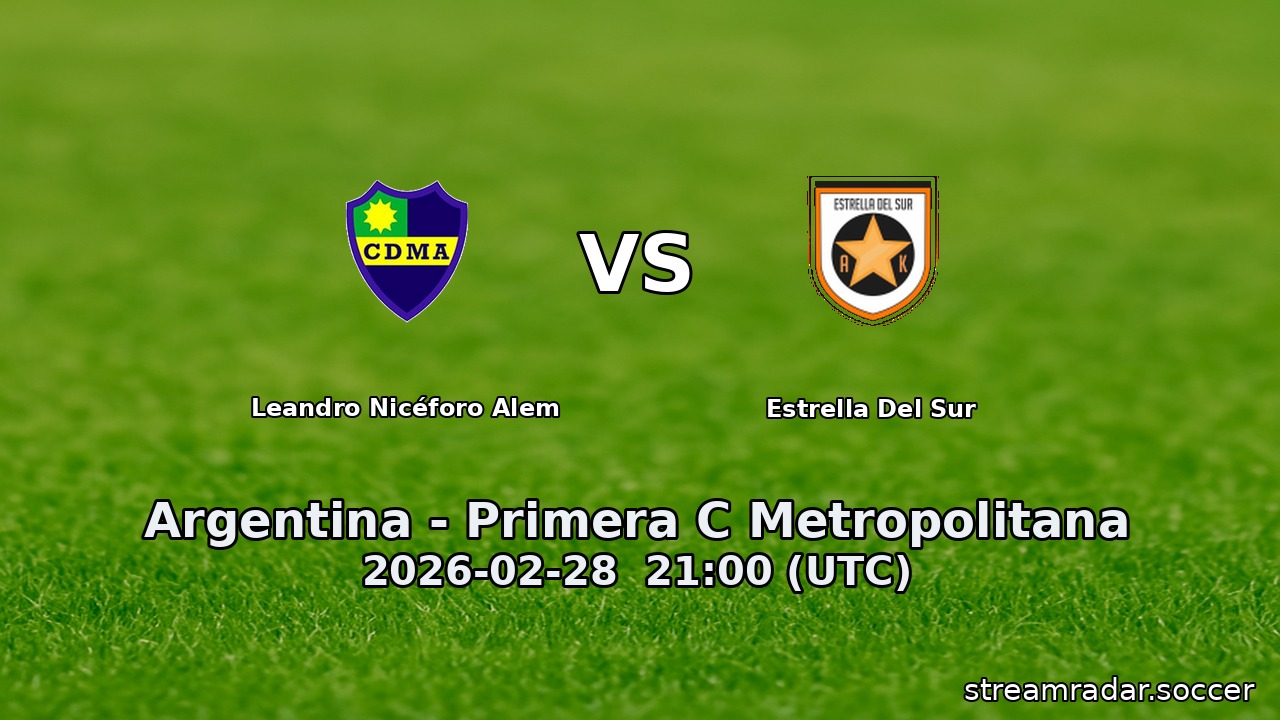 Leandro Nicéforo Alem vs Estrella Del Sur