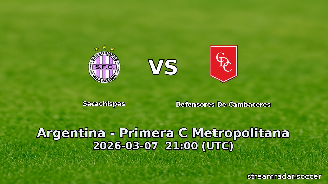Sacachispas vs Defensores De Cambaceres