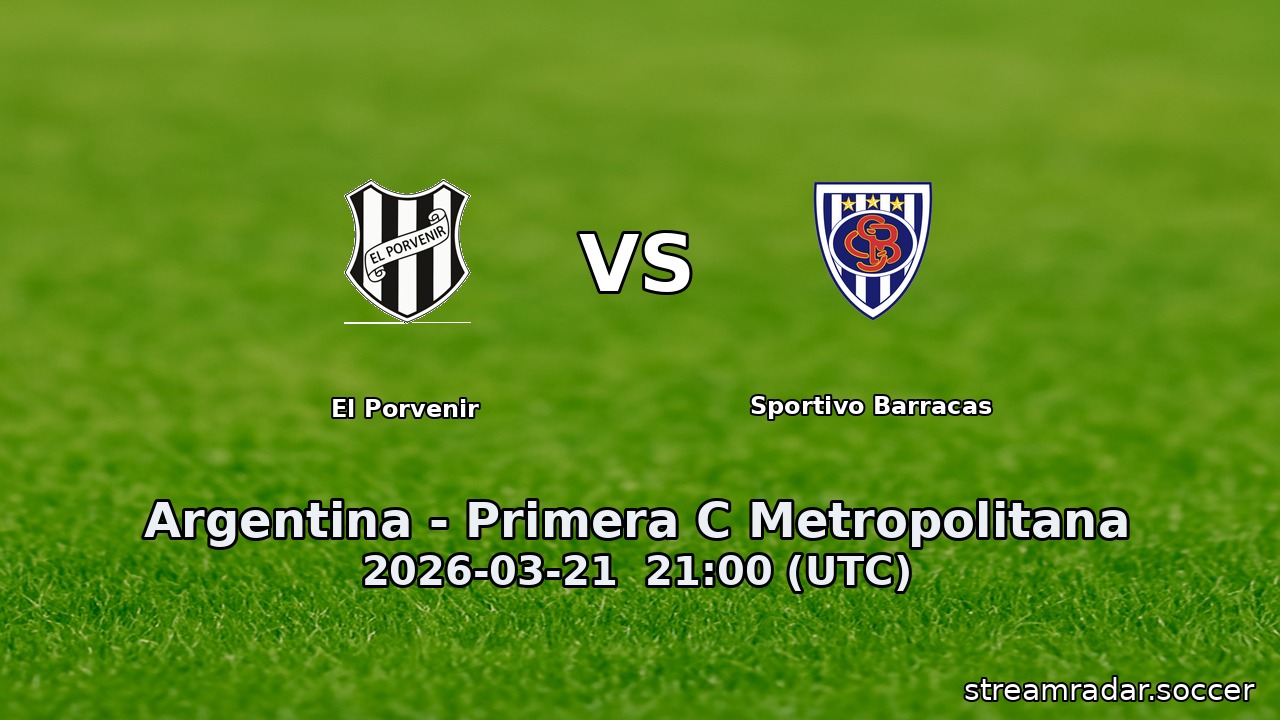 El Porvenir vs Sportivo Barracas