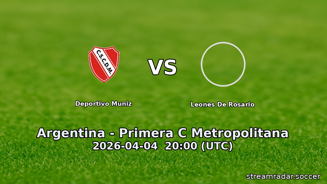 Deportivo Muniz vs Leones De Rosario