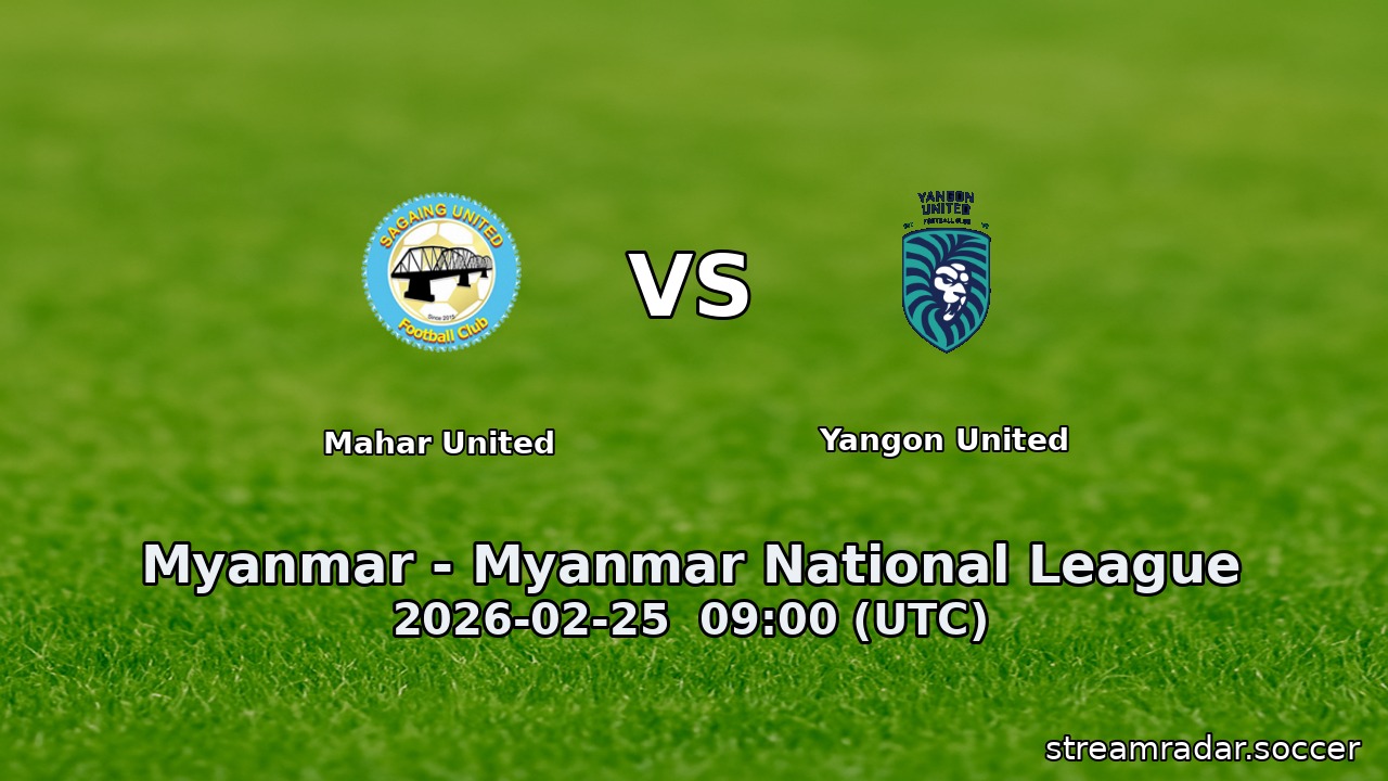 Mahar United vs Yangon United