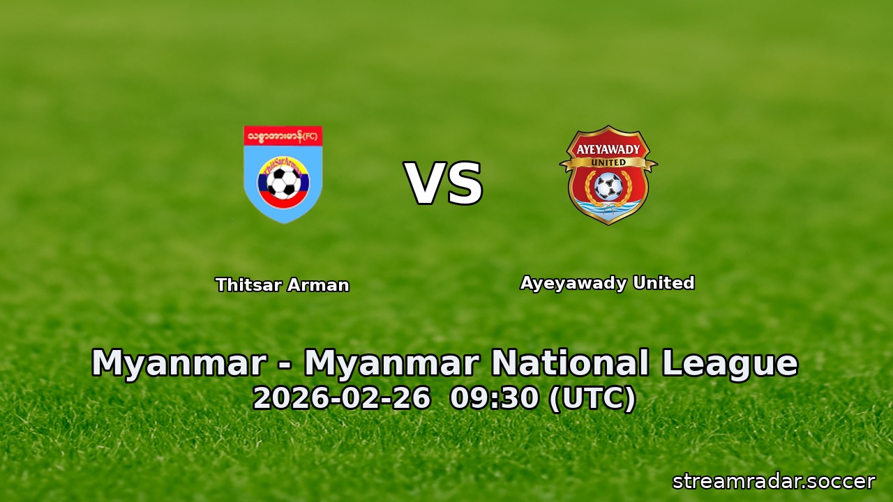 Thitsar Arman vs Ayeyawady United