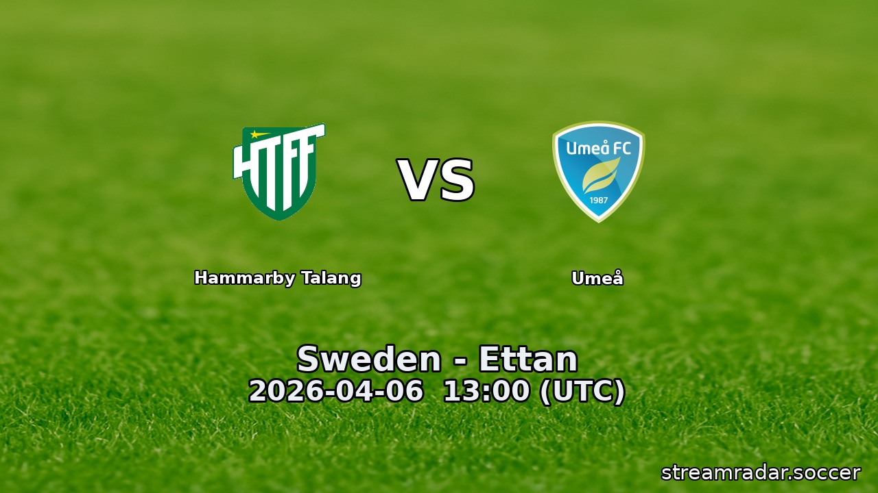 Hammarby Talang vs Umeå