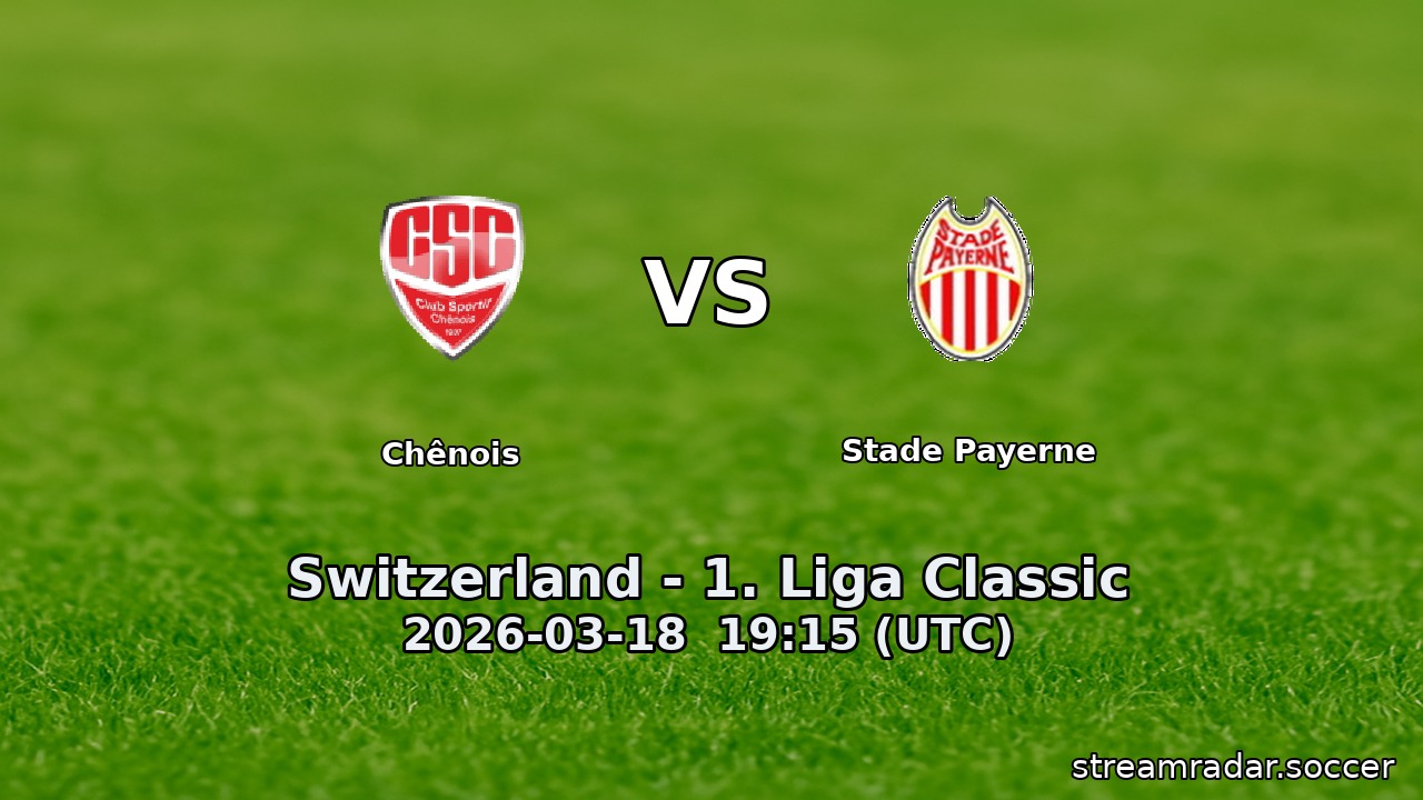 Chênois vs Stade Payerne