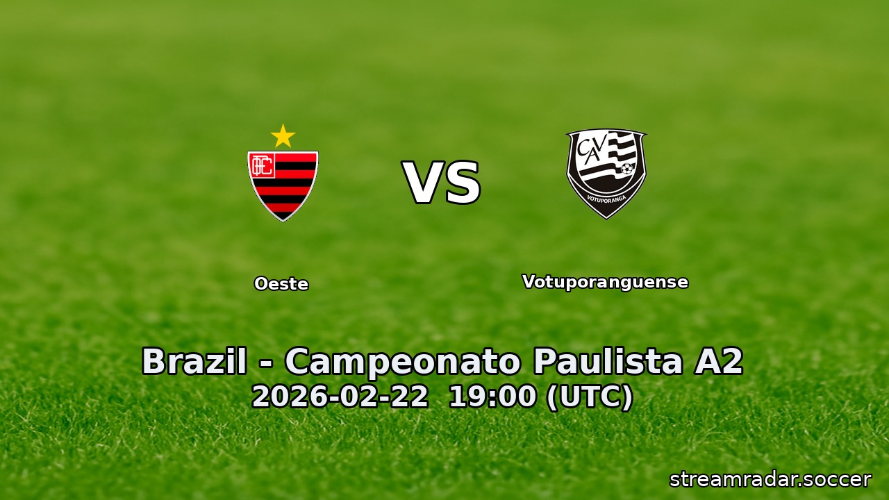 Oeste vs Votuporanguense