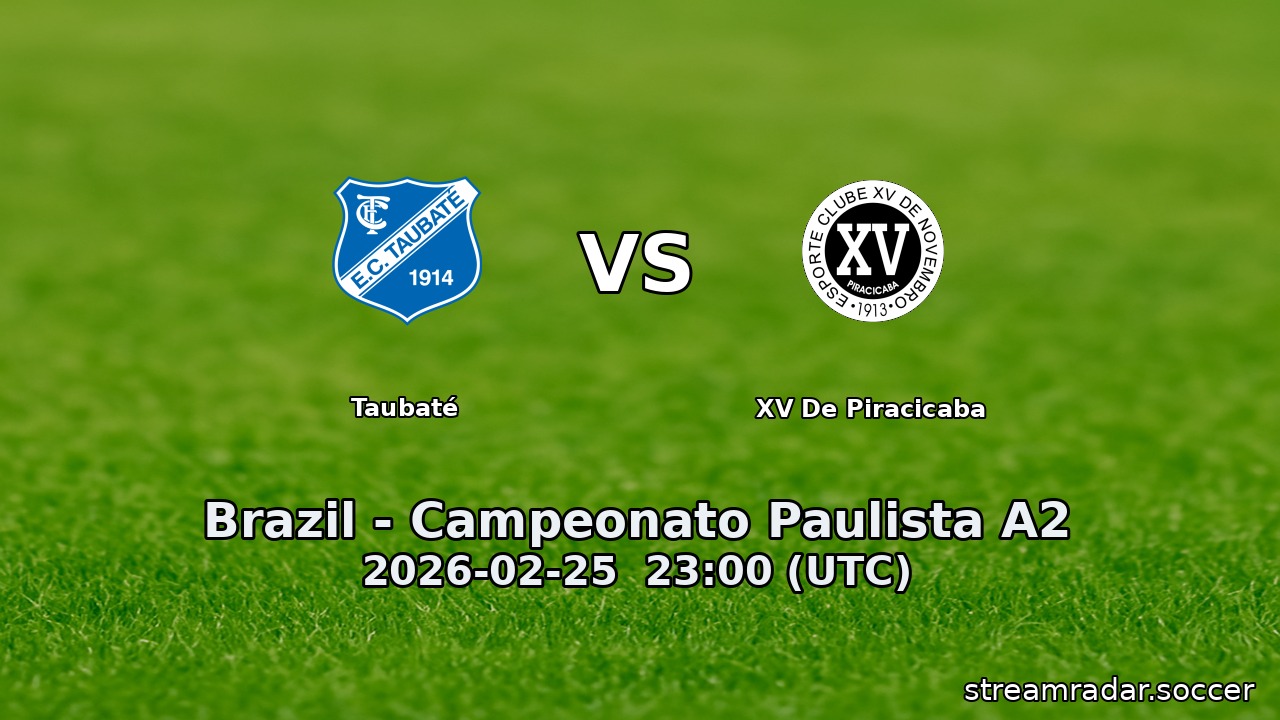 Taubaté vs XV De Piracicaba