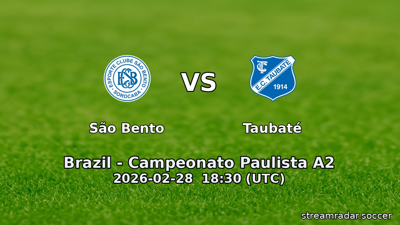 São Bento vs Taubaté