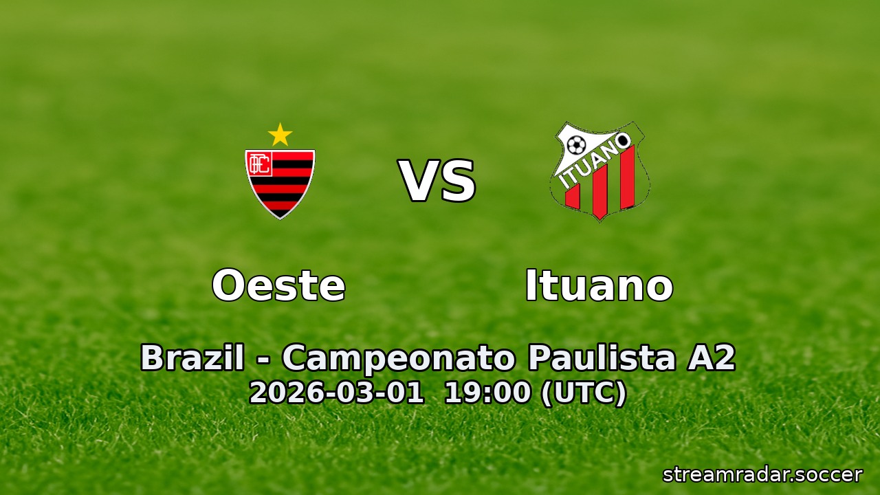 Oeste vs Ituano