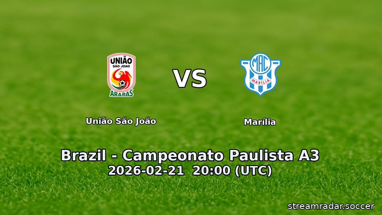 União São João vs Marília