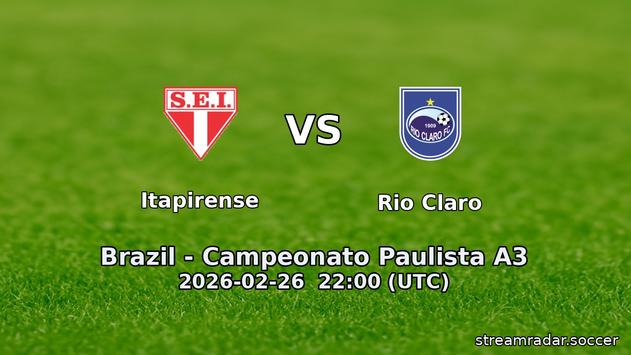 Itapirense vs Rio Claro