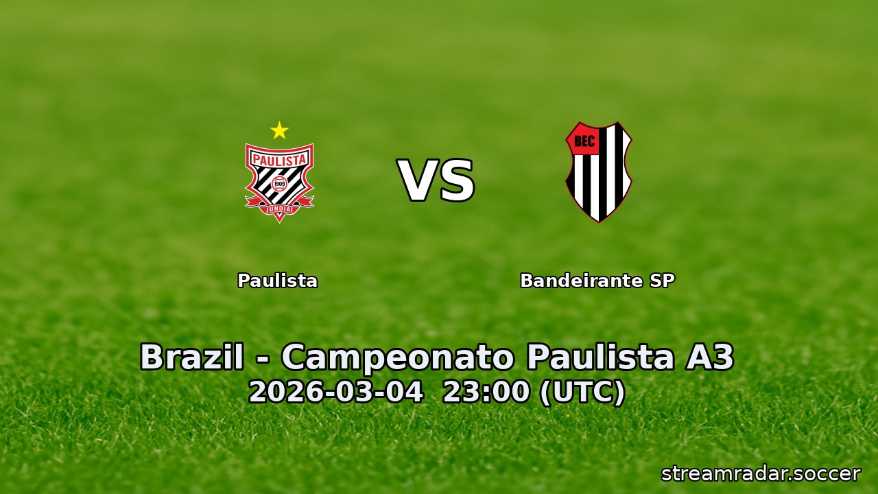 Paulista vs Bandeirante SP