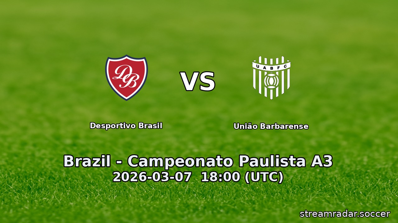 Desportivo Brasil vs União Barbarense
